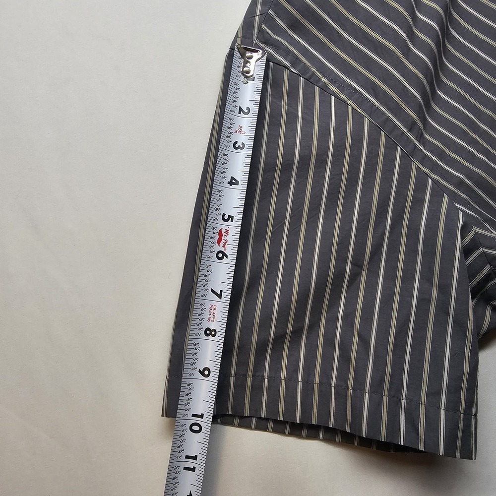 Van Heusen No Iron Button-Down Shirt Men's L 16-16.5 Gray White Short Sleeve - Picture 3 of 5